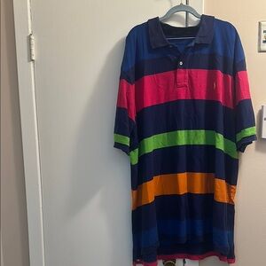 Ralph Lauren Polo Blue Pink Striped Shirt